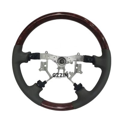 Volante de coche de madera de durazno de estilo antiguo para Toyota Prado FJ120