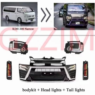 accesorios para automóviles kit de carrocería delantera kit de actualización de estiramiento facial para toyota hiace KDH 200 narrow 2014-2018