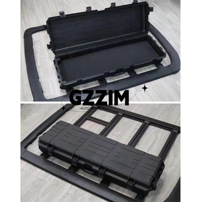Plataforma de techo de automóvil Caja táctica de herramientas 60L Equipo de plástico duro multifuncional Equipo de instrumentos Equipo de almacenamiento