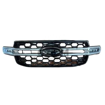 Rejilla del parachoques delantero del automóvil modificada Rejilla automática con rejillas de automóviles ligeros para Ford Ranger 2023 2024