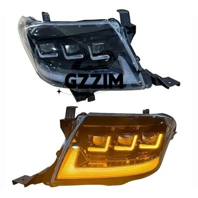 Conjunto de faros LED Toyota VIGO Hilux 2012-2014, nuevo, 4 lentes, luces delanteras con luces de circulación diurna