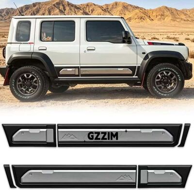 Side Door PP Matte Black Door Protection Molding Trim Panel 4Pcs for Suzuki Jimny JB74 JB64 2018-2024